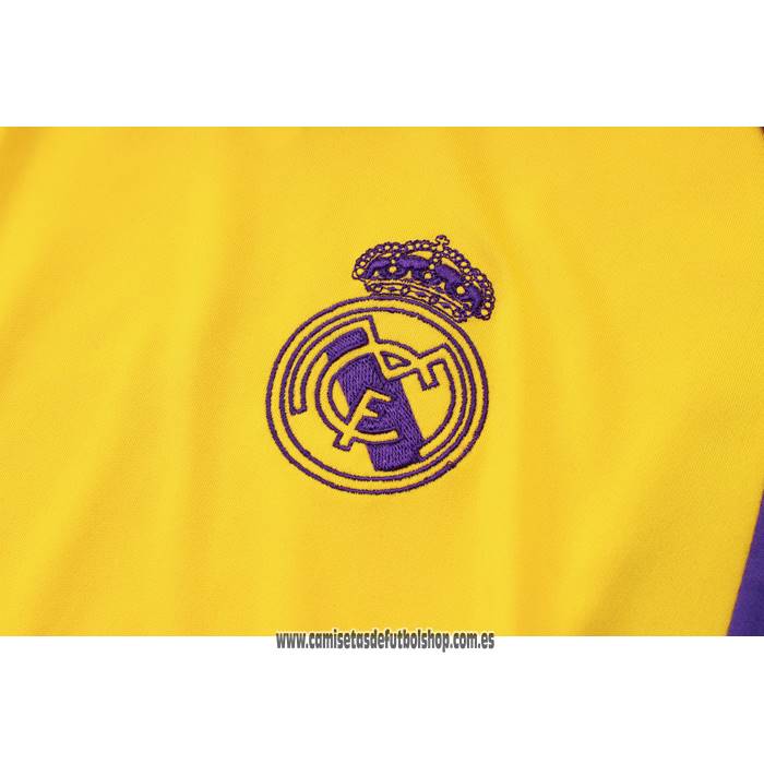 Chandal del Real Madrid 24-25 Manga Corta Amarillo - Pantalon Corto